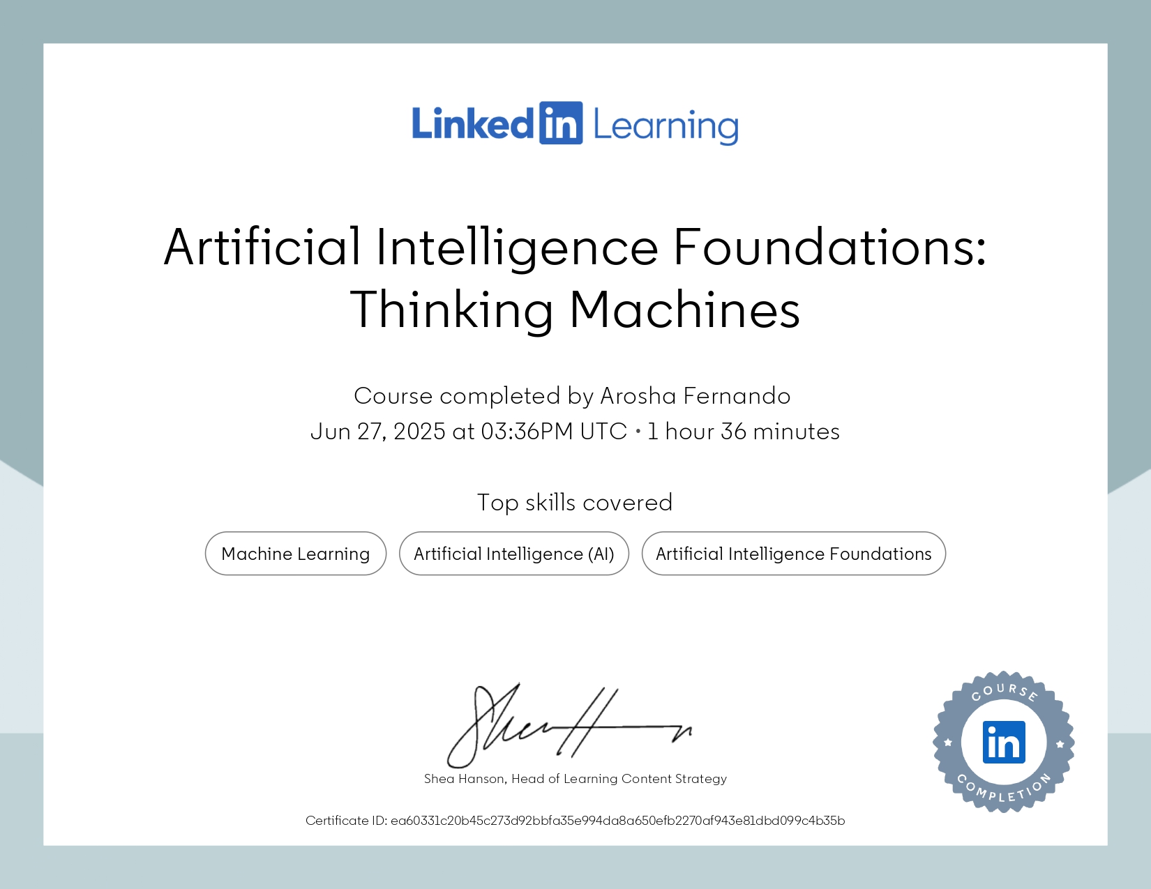 AI Foundations Certification
